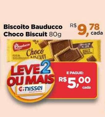 Farmácias Nissei Biscoito bauducco choco biscuit oferta