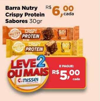 Farmácias Nissei Barra nutry crispy protein sabores oferta