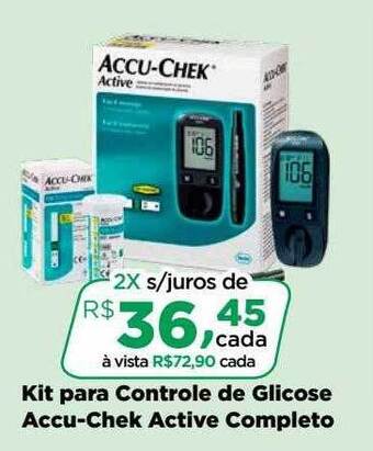 Farmácias Nissei Kit para controle de glicose accu-chek active completo oferta