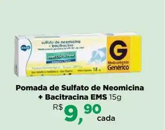 Pomada de sulfato de neomicina + bacitracina ems