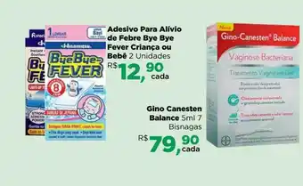 Adesivo para alívio de febre bye bye fever criança ou bebê gino canesten balance