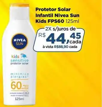 Farmácias Nissei Protetor solar infantil nivea sun kids fps60 oferta