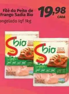 Supermercados Cidade Canção Filé do peito de frango sadia bio congelado oferta