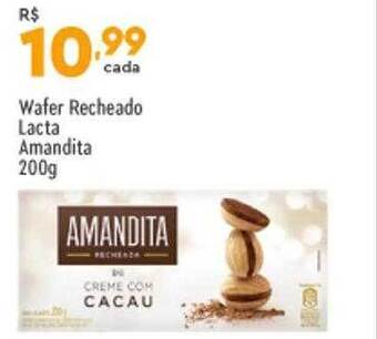 Supper Rissul Wafer recheado lacta amandita oferta