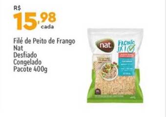Supper Rissul Filé de peito de frango nat desfiado congelado oferta