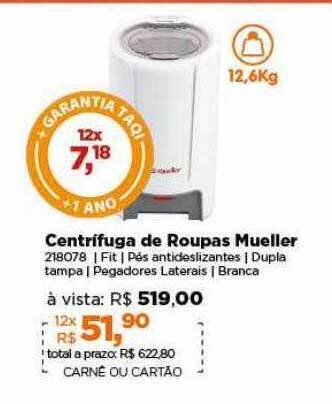 Lojas TaQi Centrifuga de roupas mueller oferta