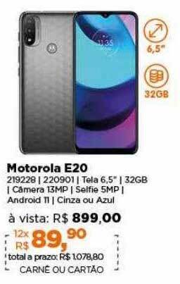 Lojas TaQi Motorola e20 oferta