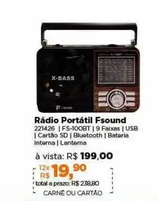 Rádio portátil fsound