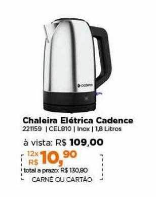 Lojas TaQi Chaleira elétrica cadence oferta