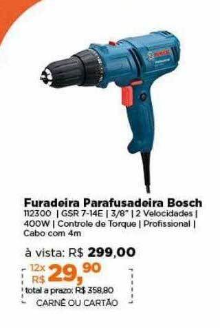 Lojas TaQi Furadeira parafusadeira bosch oferta