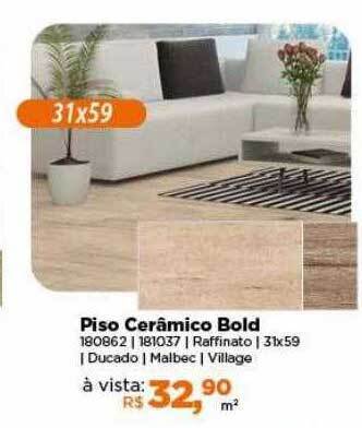 Lojas TaQi Piso cerâmico bold oferta