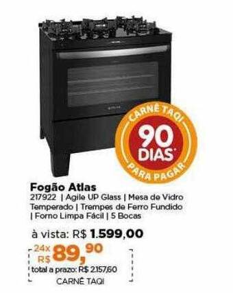 Lojas TaQi Fogão atlas oferta