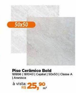 Lojas TaQi Piso cerâmico bold oferta