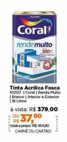 Lojas TaQi Tinta acrilica fosca oferta