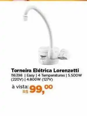 Lojas TaQi Torneira elétrica lorenzetti oferta