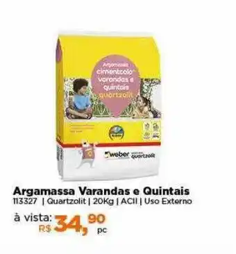 Argamassa varandas e quintais
