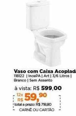 Lojas TaQi Vaso com caixa acoplada oferta