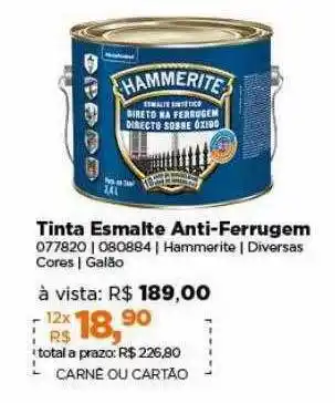 Tinta esmalte anti-ferrugem hammerite