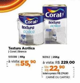 Lojas TaQi Textura acrílica oferta