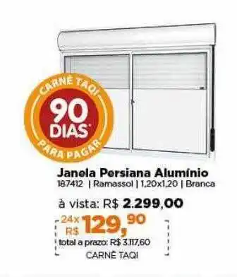 Janela persiana alumínio