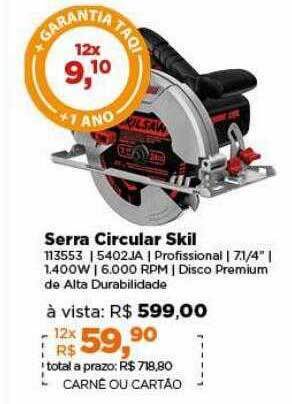 Lojas TaQi Serra circular skil oferta
