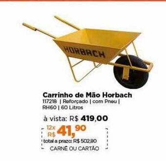 Lojas TaQi Carrinho de mão horbach oferta
