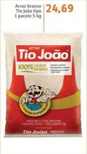 Sonda Arroz branco tio joão tipo 1 pacote 5 kg oferta