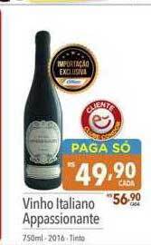 Supermercados Condor Vinho italiano appassionante oferta