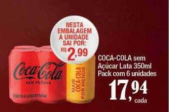 Supermercados Unidos Coca-cola sem açúcar oferta
