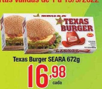 Supermercados Unidos Texas burger seara oferta