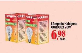 Supermercados Unidos Lâmpada halógena ourolux 70w oferta