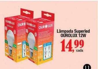 Supermercados Unidos Lâmpada superled ourolux 12w oferta