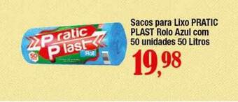 Supermercados Unidos Sacos para lixo pratic plast rolo azul oferta