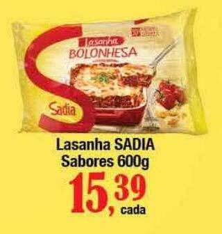 Supermercados Unidos Lasanha sadia sabores oferta