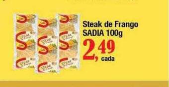 Supermercados Unidos Steak de frango sadia oferta
