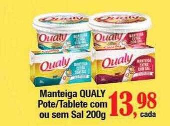 Supermercados Unidos Manteiga qualy pote tablete com ou sem sal oferta