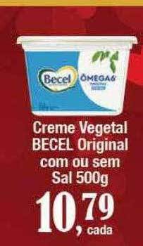 Supermercados Unidos Creme vegetal becel original com ou sem sal oferta
