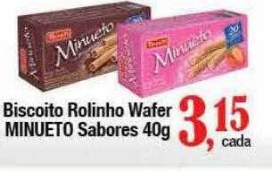 Supermercados Unidos Biscoito rolinho wafer minueto sabores oferta