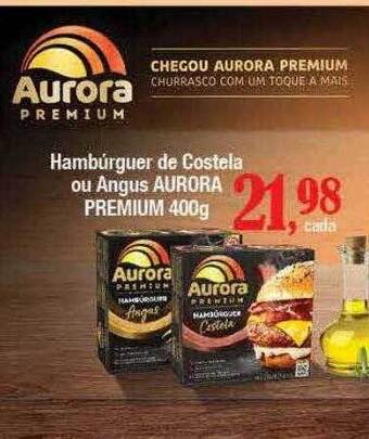 Supermercados Unidos Hambúrguer de costela ou angus aurora premium oferta