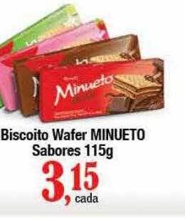 Supermercados Unidos Biscoito wafer minueto sabores oferta