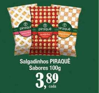 Supermercados Unidos Salgadinhos piraquê sabores oferta