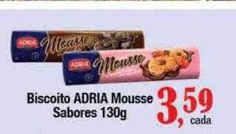 Biscoito adria mousse sabores