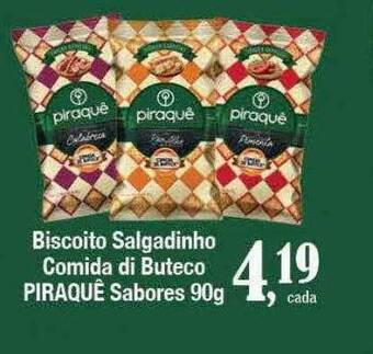 Supermercados Unidos Biscoito salgadinho comida di buteco piraquê sabores oferta