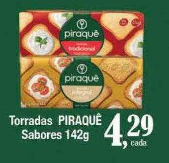 Supermercados Unidos Torradas piraquê sabores oferta