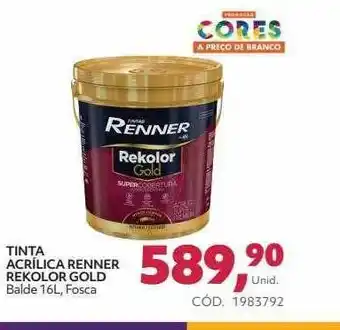 Tumelero Tinta acrílica renner rekolor gold oferta