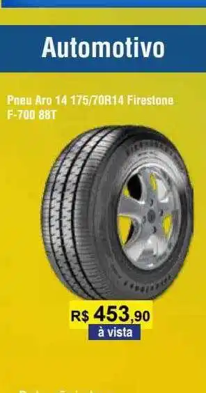 Copercana Pneu aro 14 175 70r14 firestone f-700 887 oferta