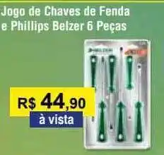 Copercana Jogo de chavesq de fenda e phillips belzer 6 peças oferta