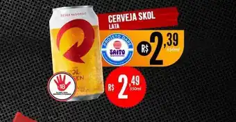Saito Supermercados Cerveja skol lata oferta
