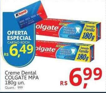 Supermercados Koch Creme dental colgate mpa oferta