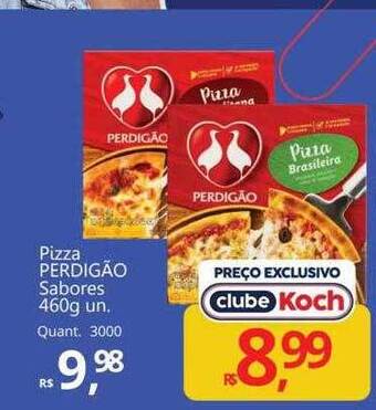 Supermercados Koch Pizza perdigão sabores oferta